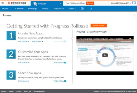 Rollbase Account Landing Page