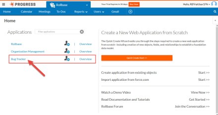 Rollbase Account With Applications