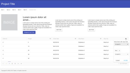 UI for ASP.NET MVC - Grid & Menu Project Type