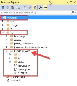 Kendo UI Core Dependency Installed