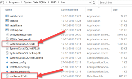SQLite Installation Folder