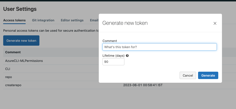 Databricks Personal Access Token